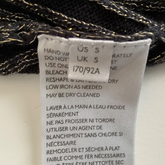 Free People Brami Tank Top Sz S Gold Metallic Ribbed Cropped Cami Relaxed Chic - Picture 6 of 7